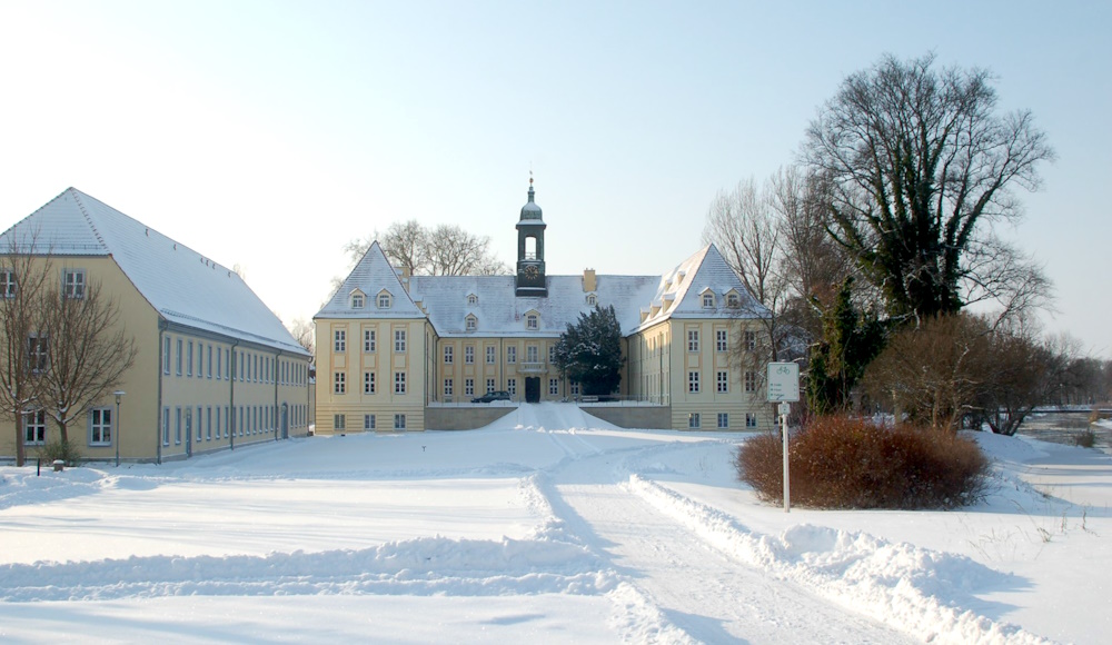 verschneites Elsterschloss